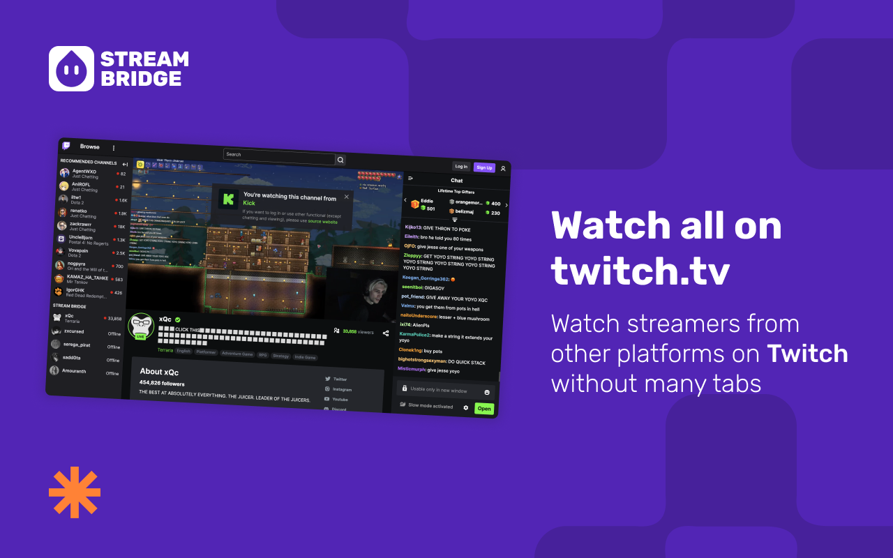 Stream Bridge - Watch everyone on Twitch - 截图 4