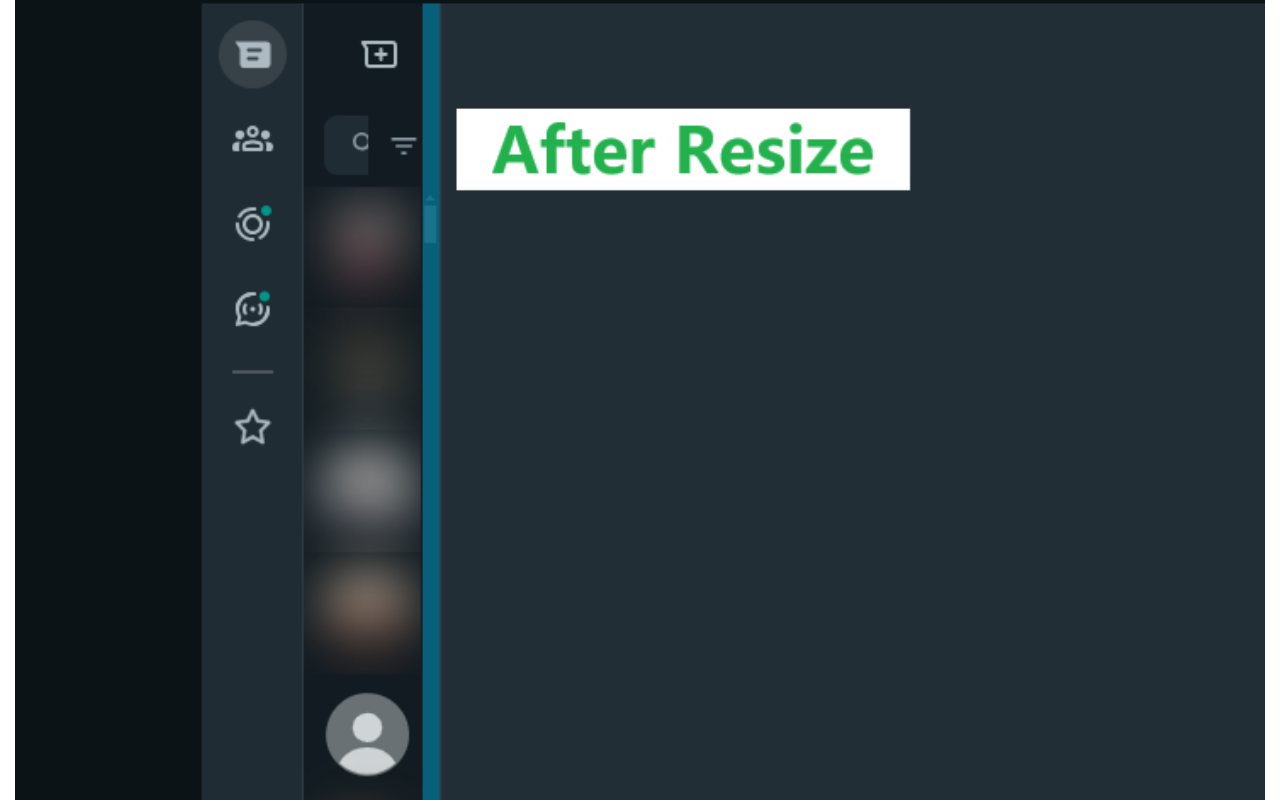 WhatsApp Web Chat List Resizer - 截图 1