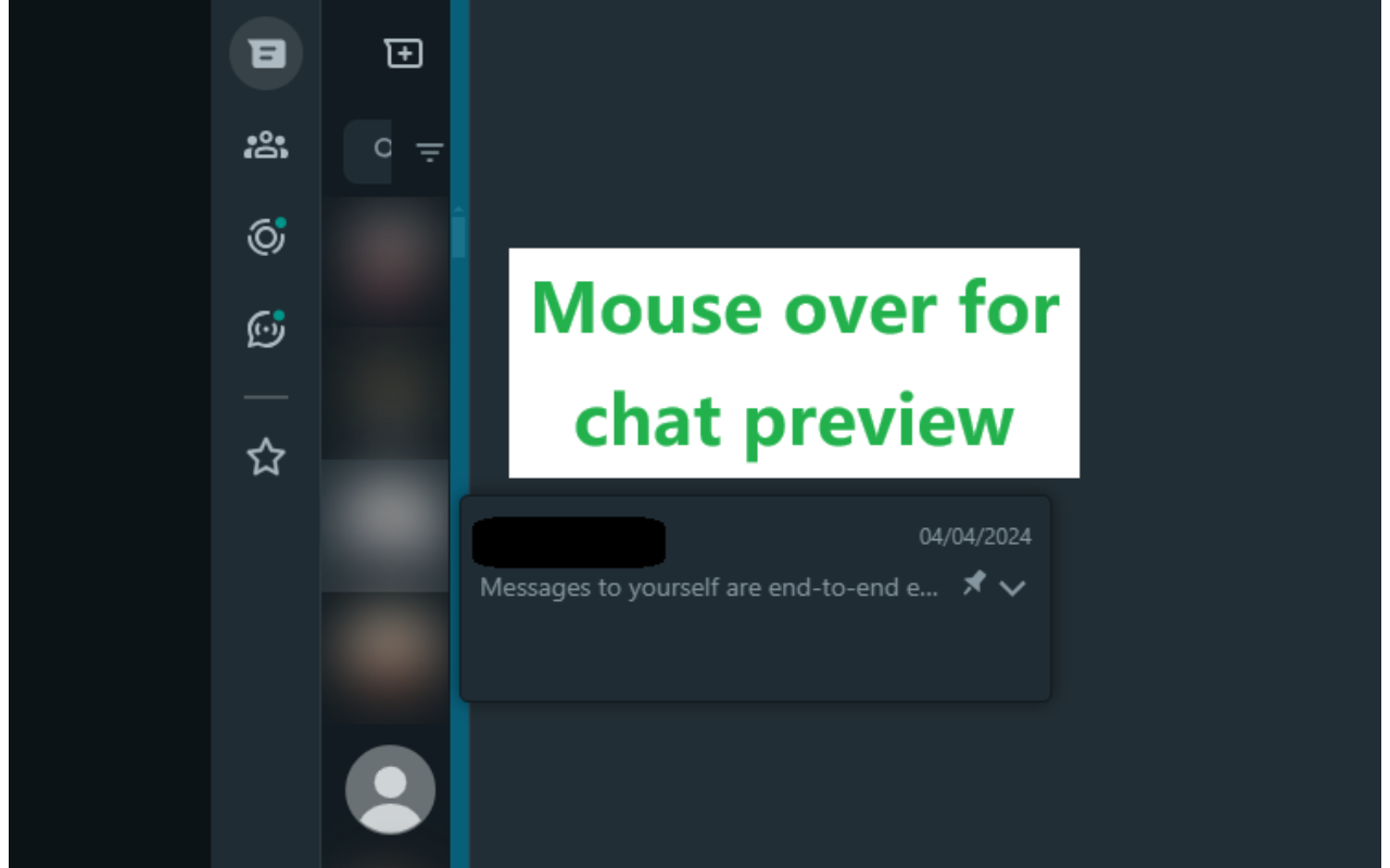 WhatsApp Web Chat List Resizer - 截图 2