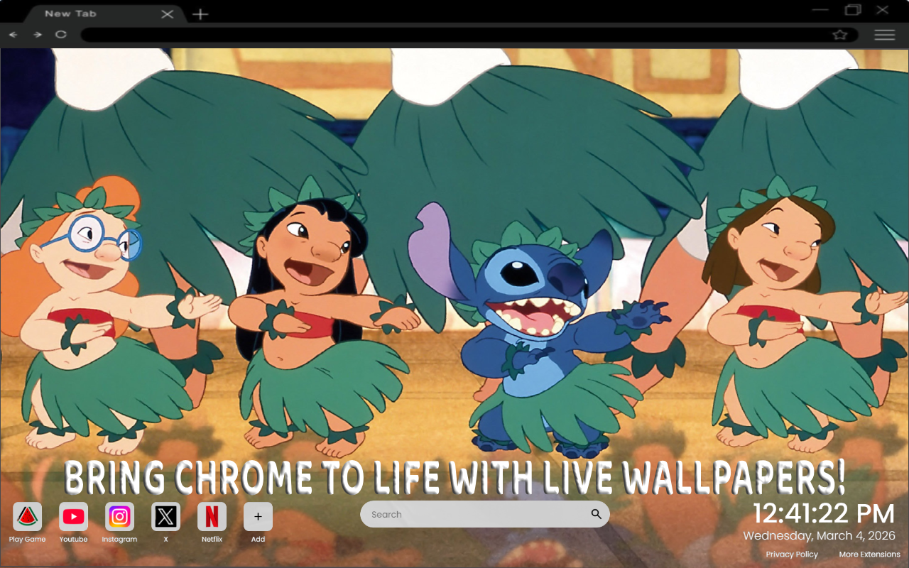 Lilo & Stitch Dance Live Wallpaper - 截图 1