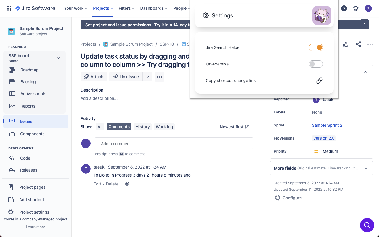 Jira Search Helper - 截图 2