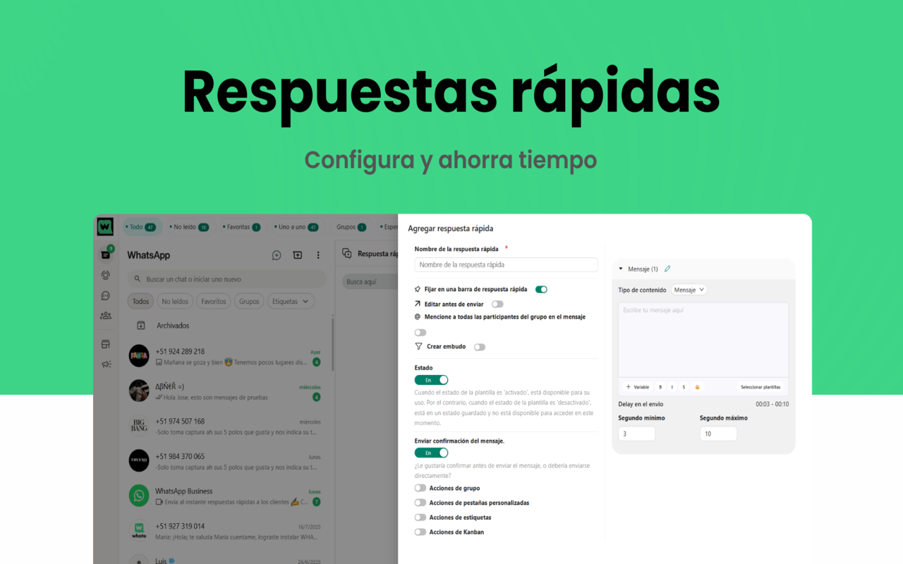 Whato - CRM para Whatsapp & Automatización de mensajes - 截图 5