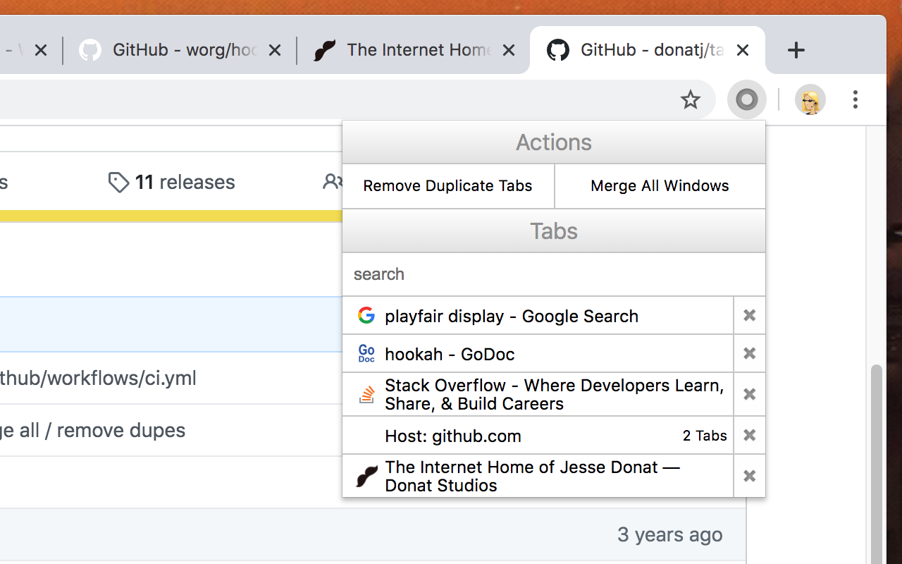 Tabasco: Advanced Tab Search & Management - 截图 2