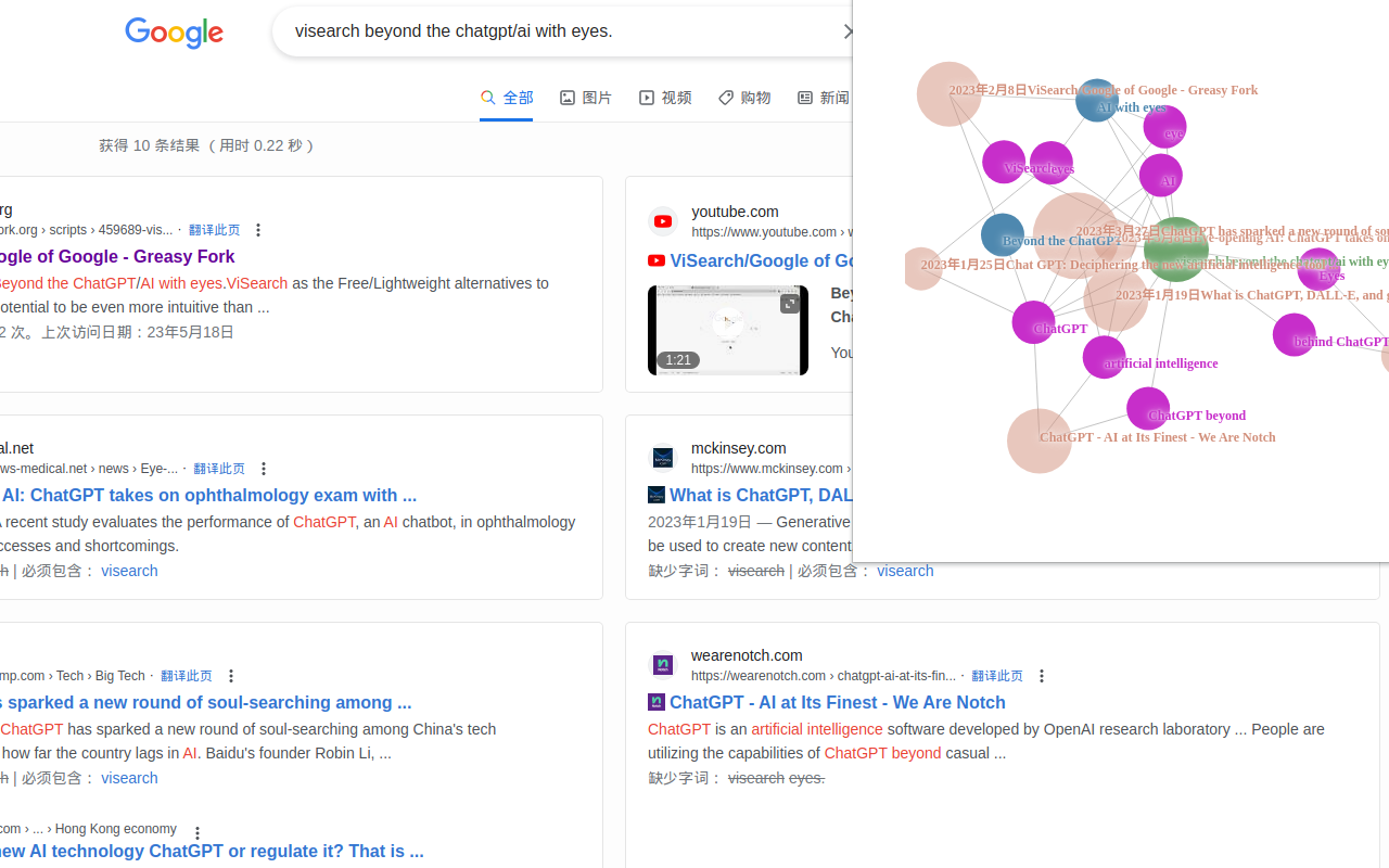 ViSearch 搜索增强 - Google/ChatGPT/百度/Google Maps - 截图 2