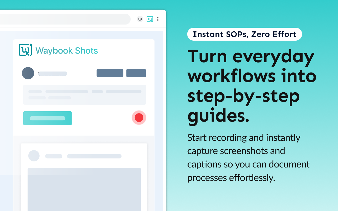 Waybook Shots - Turn Screenshots into SOPs Instantly - 截图 4