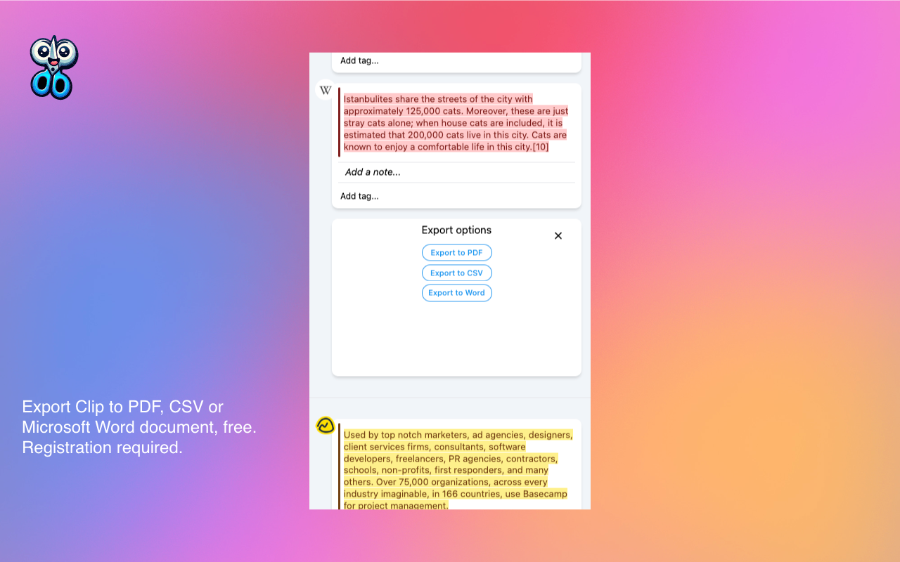 Clipity: Bookmarks, Clip with Highlight - 截图 1