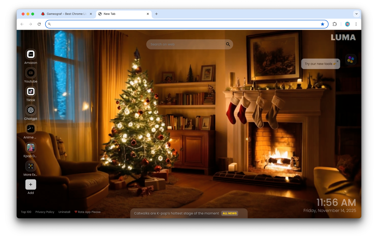 Decorated Christmas Tree Live Wallpaper - 截图 4