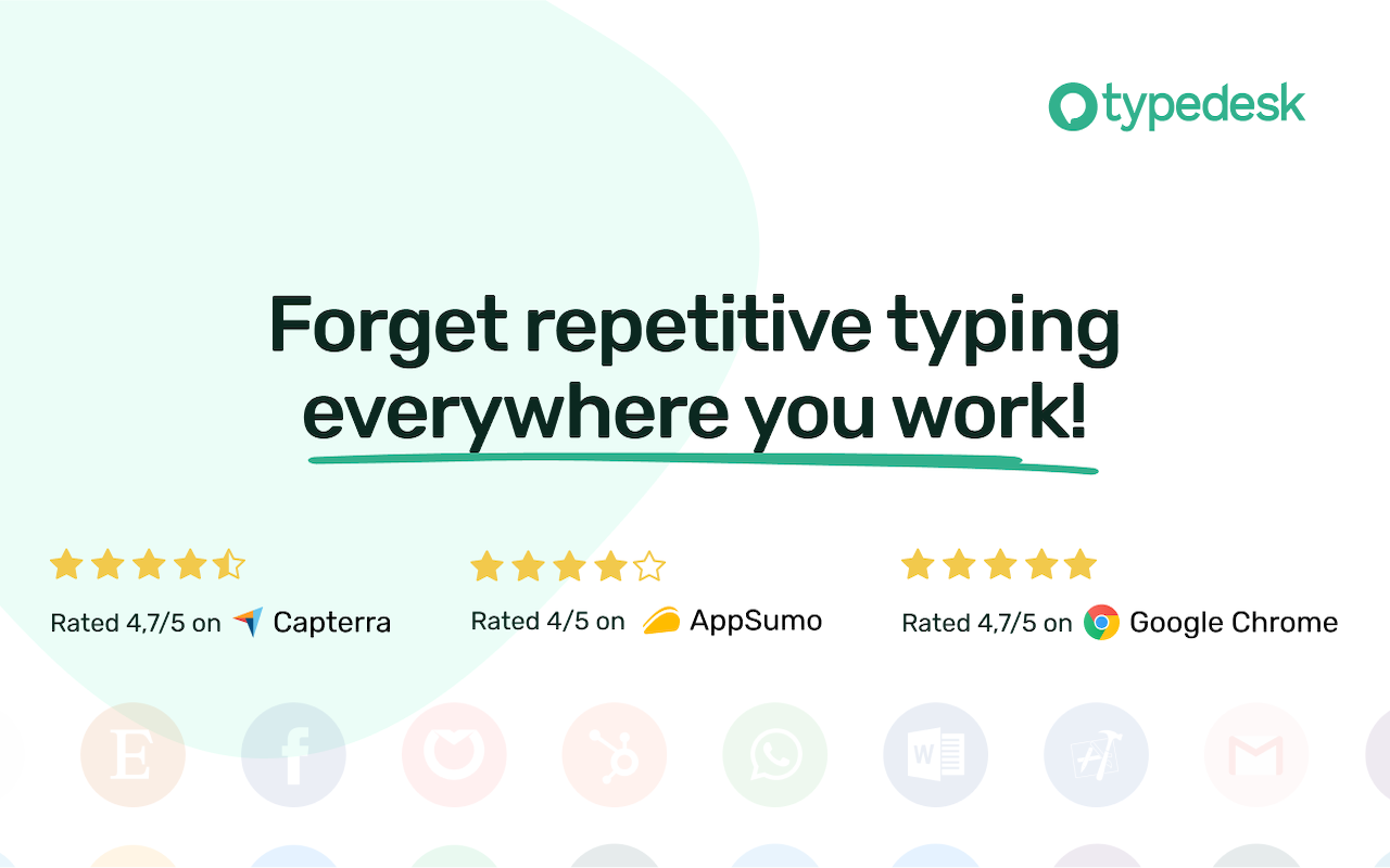 typedesk Canned Responses - 截图 1