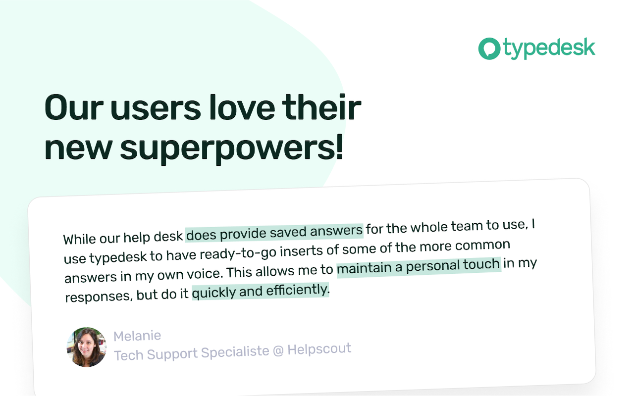 typedesk Canned Responses - 截图 2