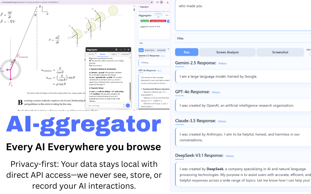 CompareAI - ChatGPT, Claude, Grok, Gemini At Once - AIggregator - 截图 1