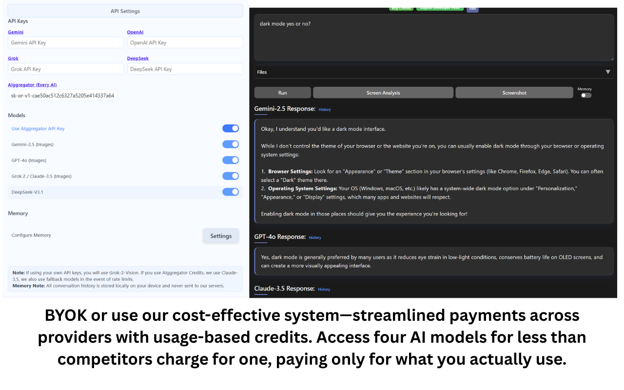 CompareAI - ChatGPT, Claude, Grok, Gemini At Once - AIggregator - 截图 2