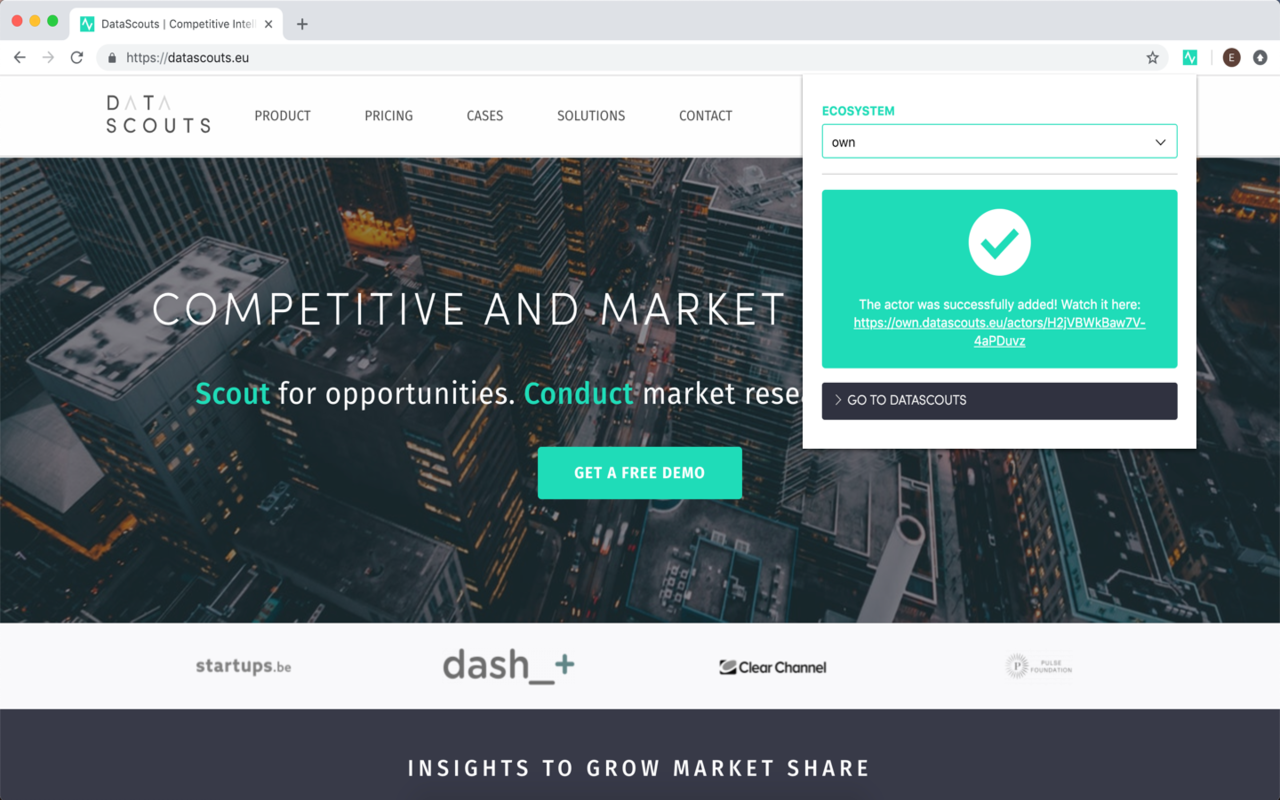 DataScouts Market Intelligence plugin - 截图 4