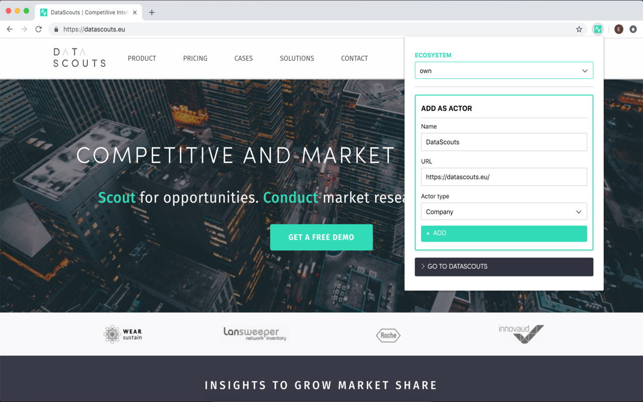 DataScouts Market Intelligence plugin - 截图 5