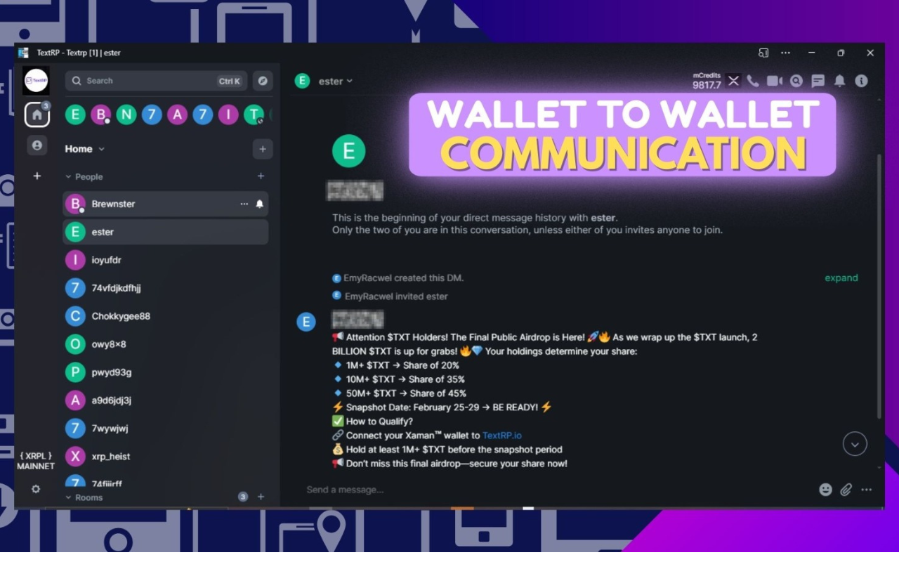 XRP Wallet Messenger from TextRP - 截图 5