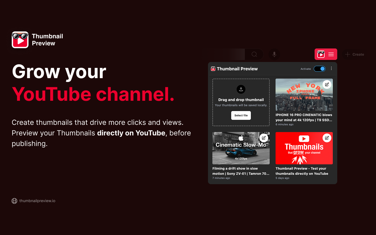 Thumbnail Preview - YouTube Thumbnail Testing - 截图 3