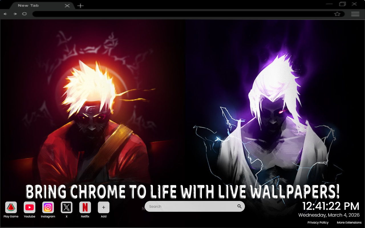 Uchiha Sasuke and Naruto Uzumaki Live wallpaper - 截图 4