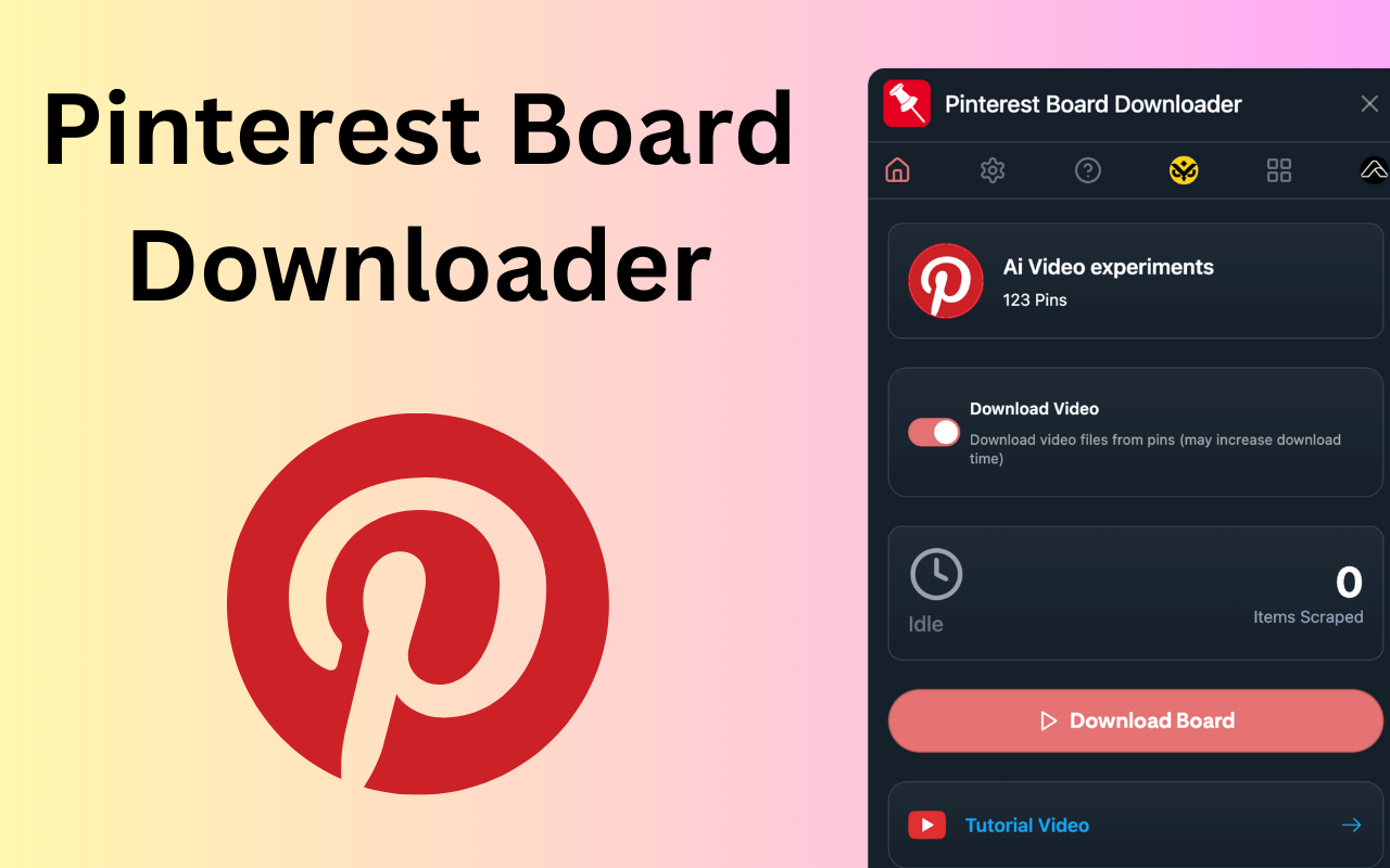 Pinterest Board Bulk Downloader - 截图 1