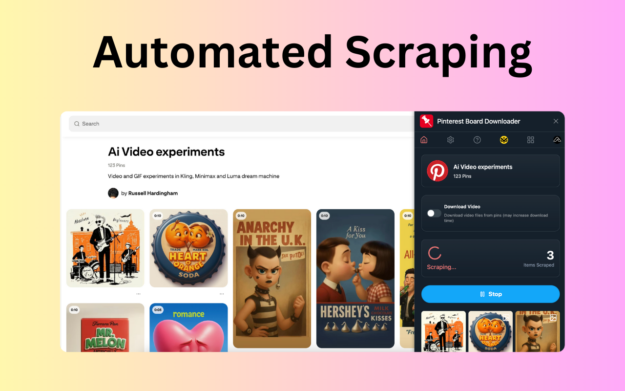 Pinterest Board Bulk Downloader - 截图 2