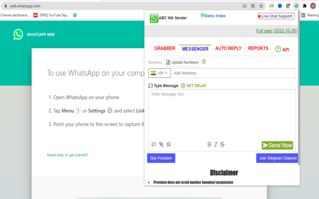 ABC WA Bulk Sender - 截图 2