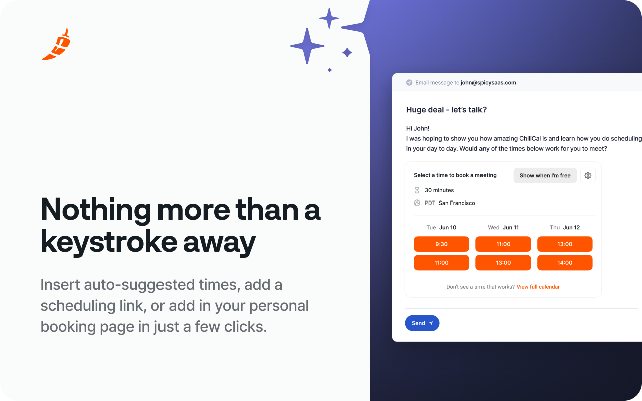 ChiliCal Co-Pilot: Smart Scheduling Links - 截图 3