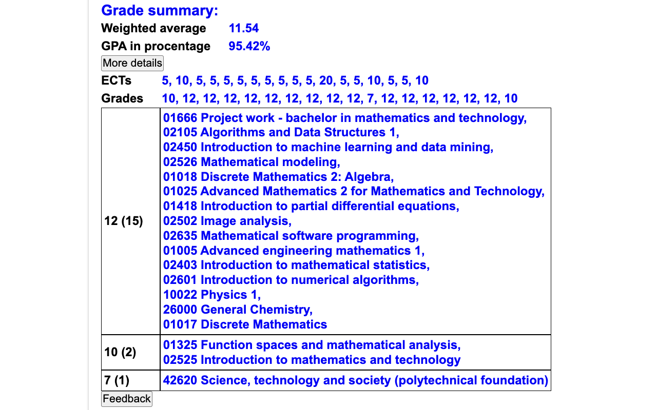 DTU Grade Summary - 截图 1