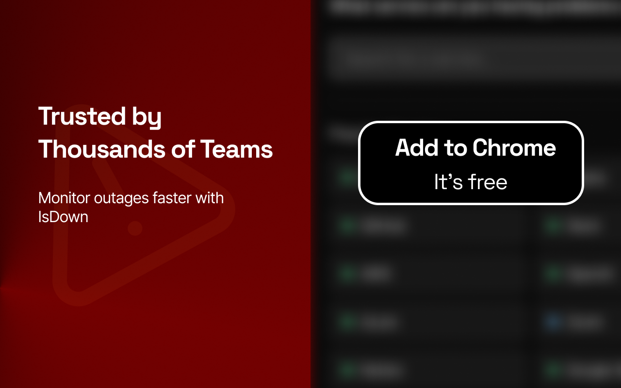 IsDown - Status Page Aggregator + Early Outage Detection - 截图 2