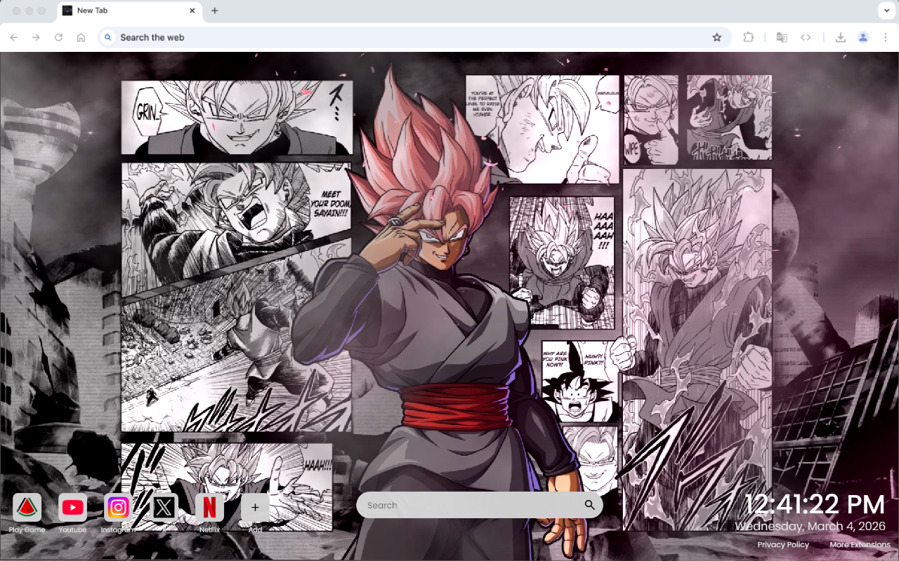 Goku Black Rose Transformation Live Wallpaper - 截图 2