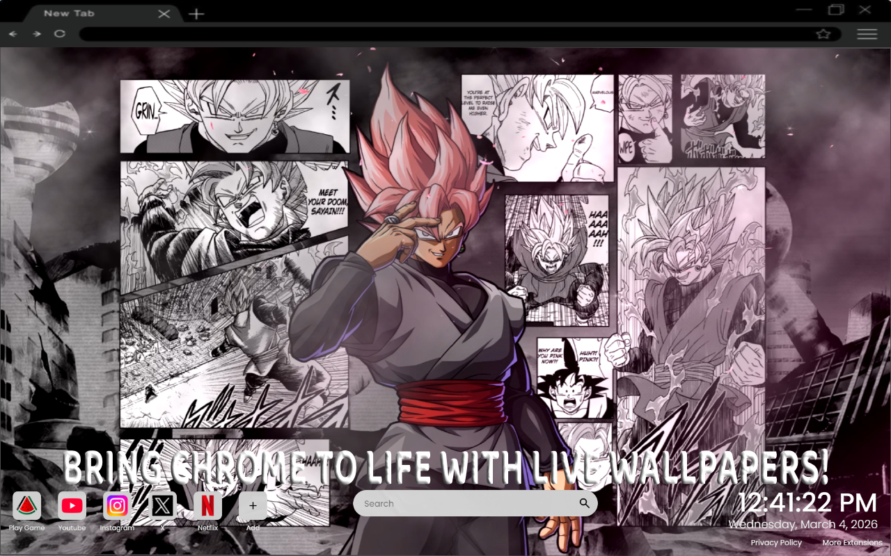 Goku Black Rose Transformation Live Wallpaper - 截图 3