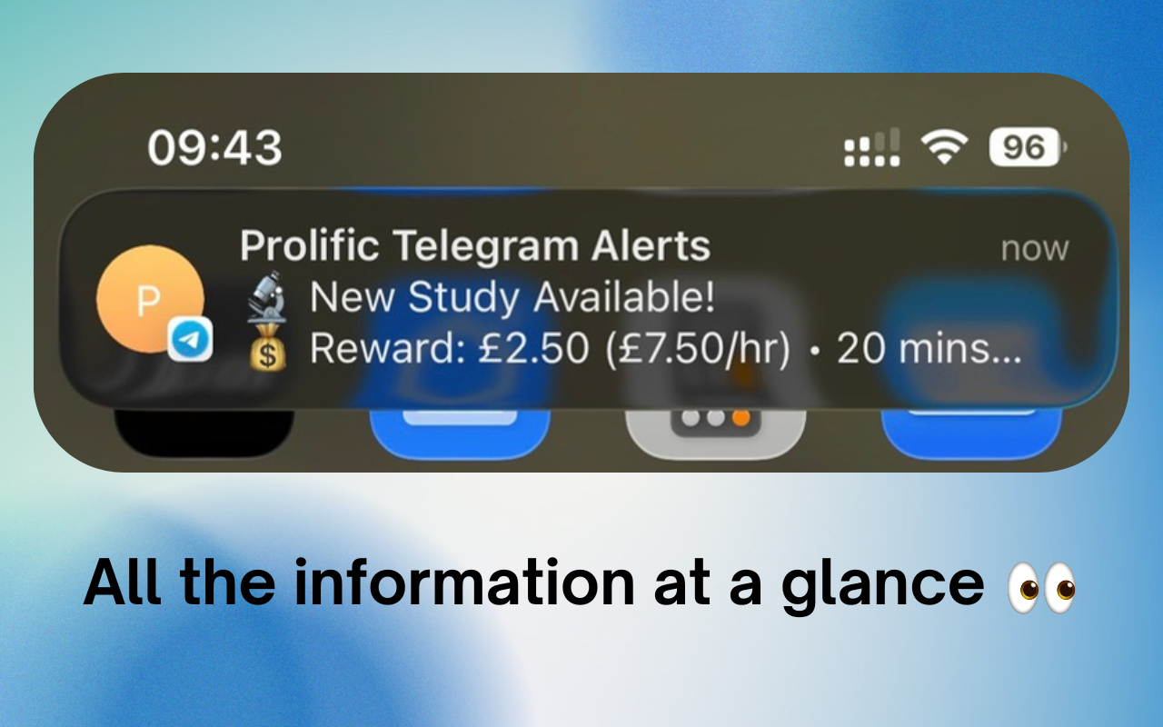 Prolific Telegram Alerts - 截图 3