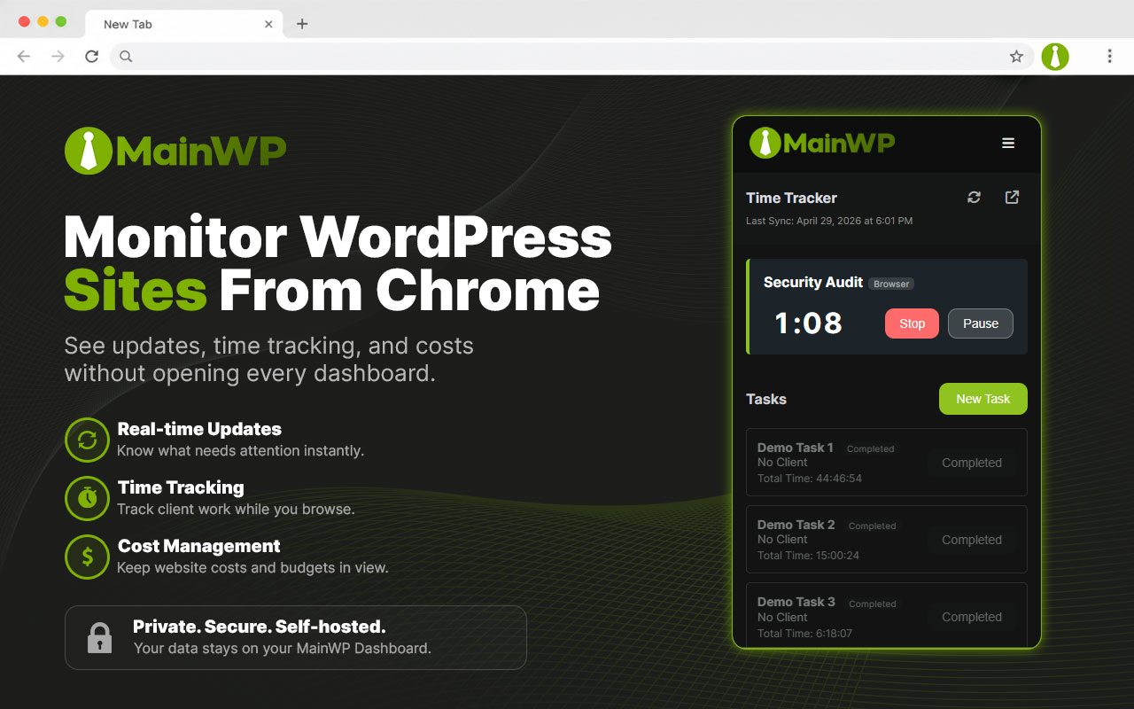 MainWP Browser Extension - 截图 1