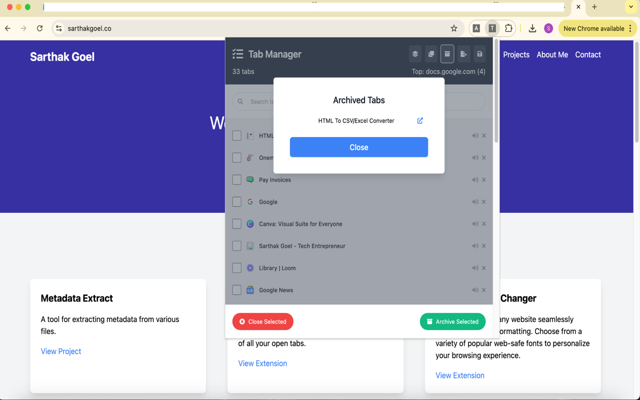 Tab Manager - 截图 2