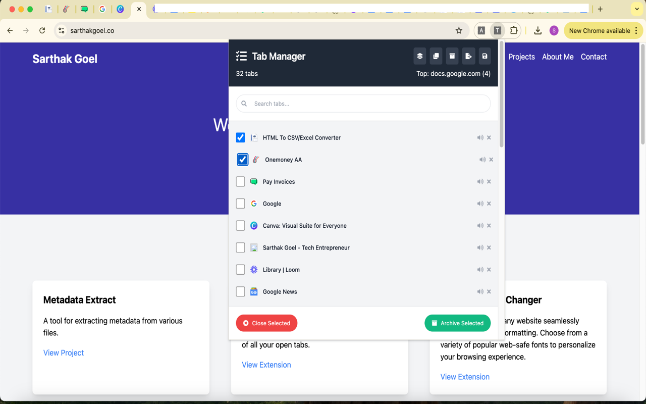 Tab Manager - 截图 3