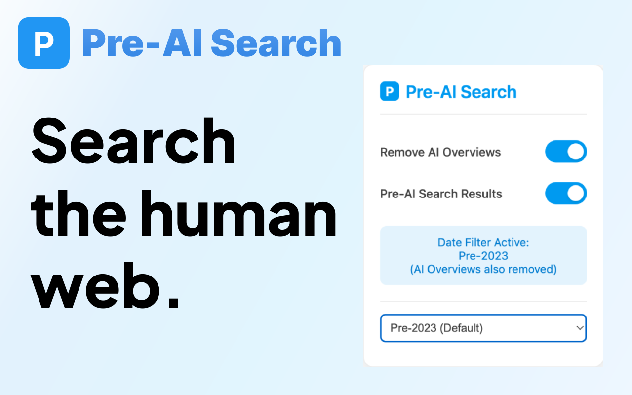 Pre-AI Search - Remove AI from Google - 截图 2