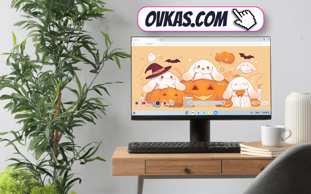 Halloween Cinnamoroll Pumpkins Spooky Cute Live Wallpaper - 截图 1