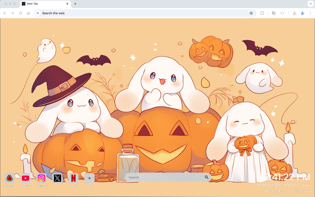 Halloween Cinnamoroll Pumpkins Spooky Cute Live Wallpaper - 截图 4