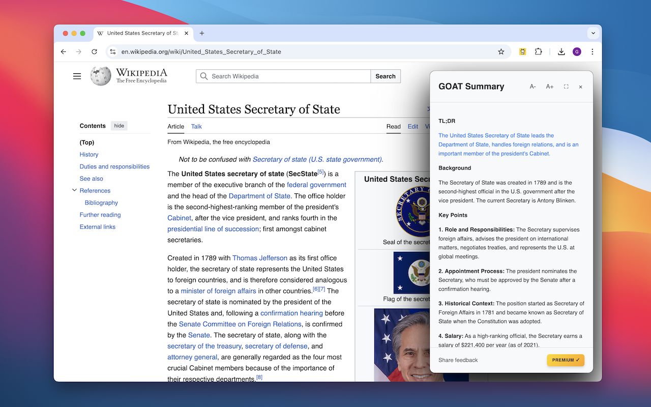 GOAT - AI Summaries ✨ - 截图 5