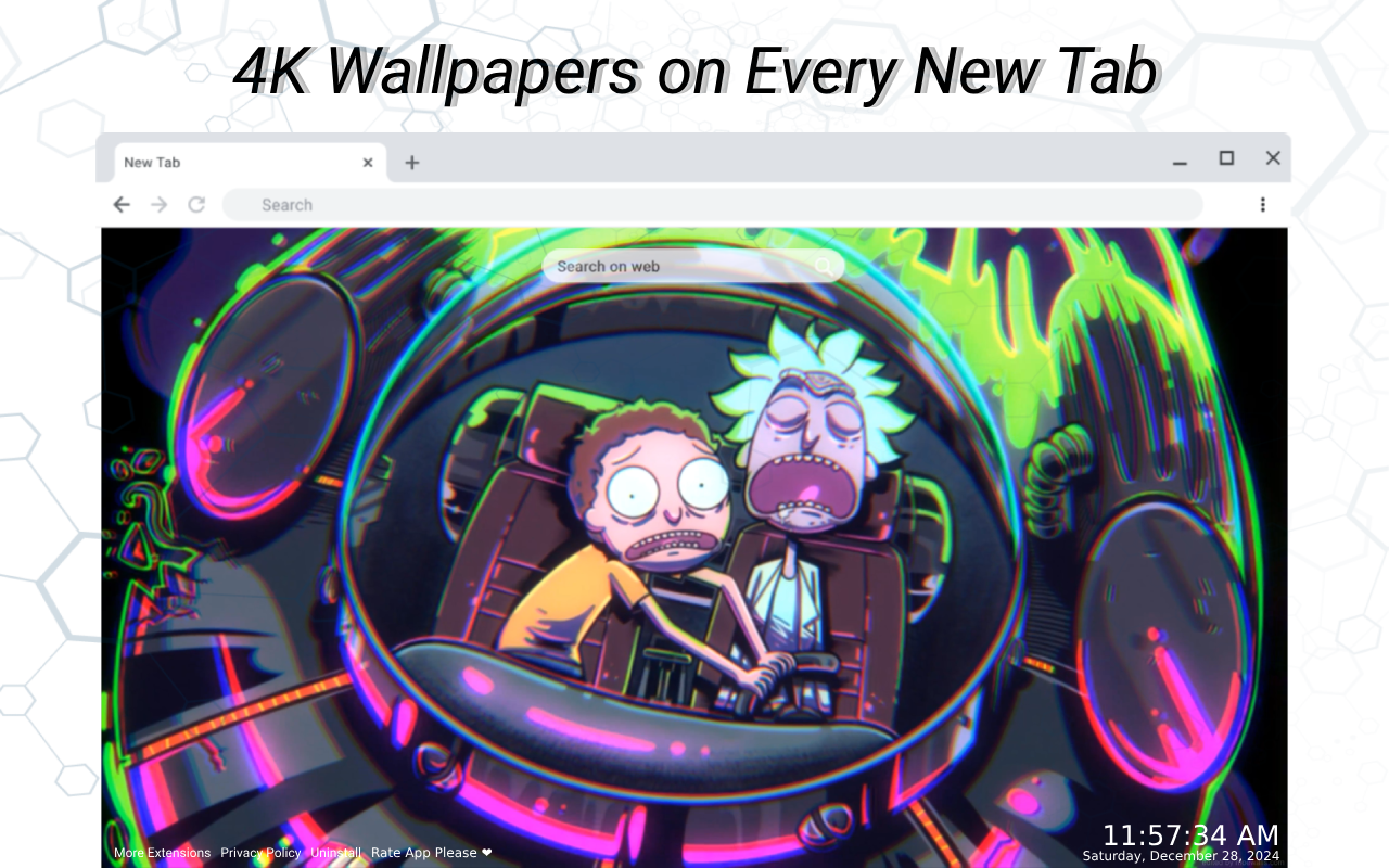 Rick And Morty Spaceship Live Wallpaper - 截图 1