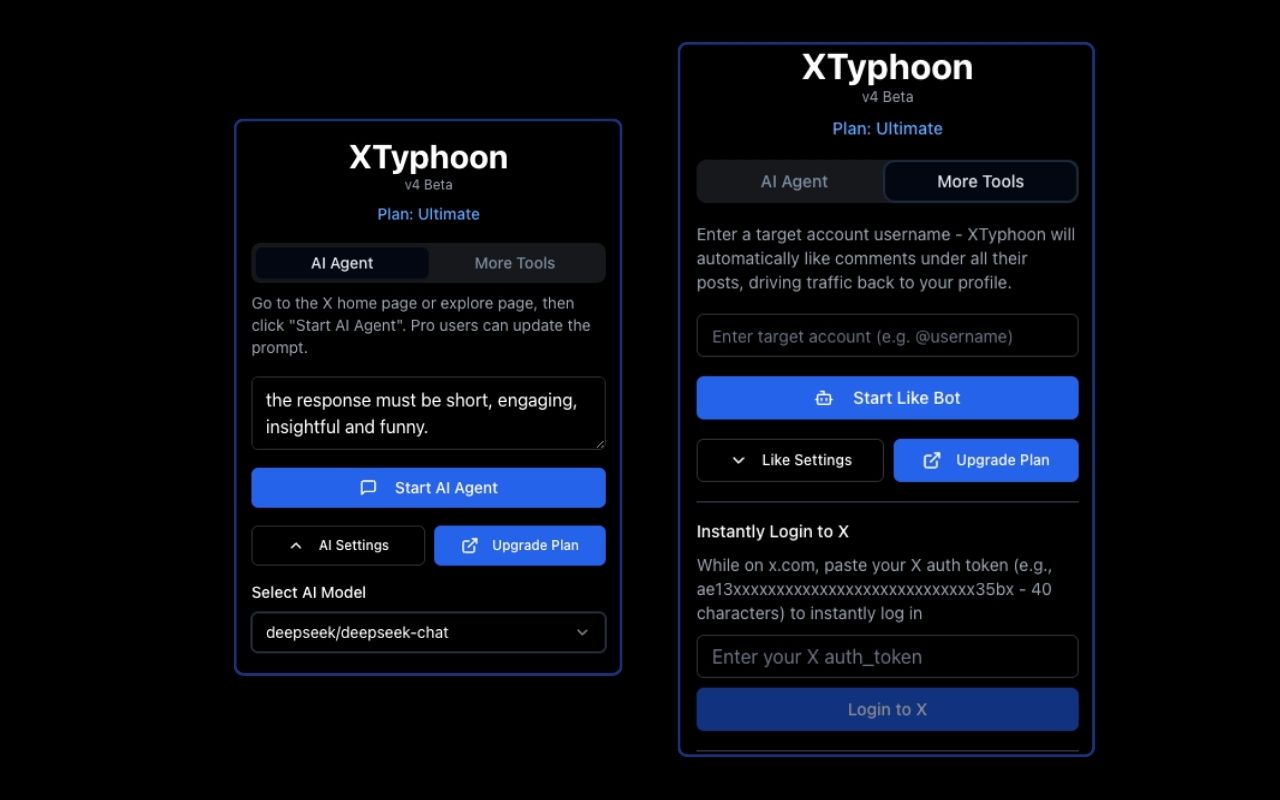 XTyphoon - Twitter Engagement Tool - 截图 1