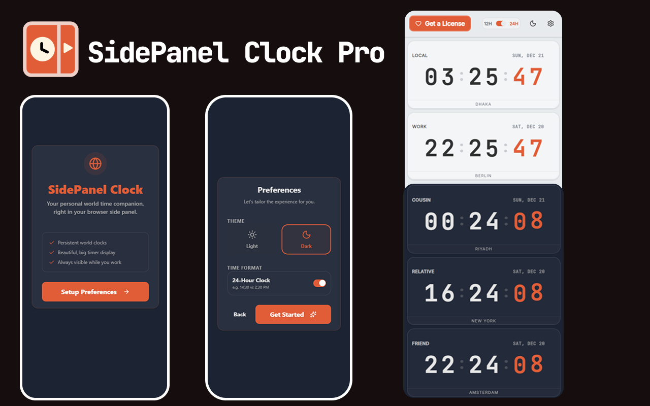 SidePanel Clock Pro - 截图 2