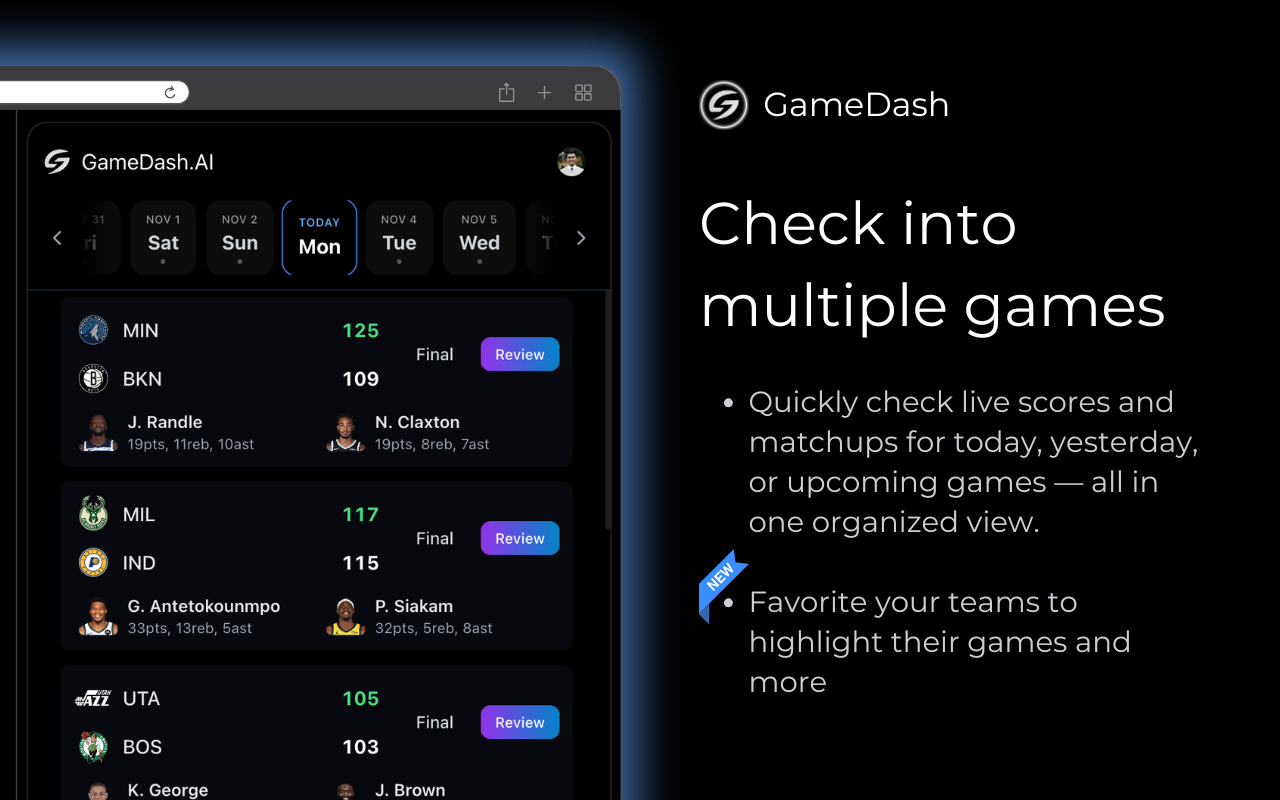 Live NBA Scores & Stats - GameDash - 截图 2