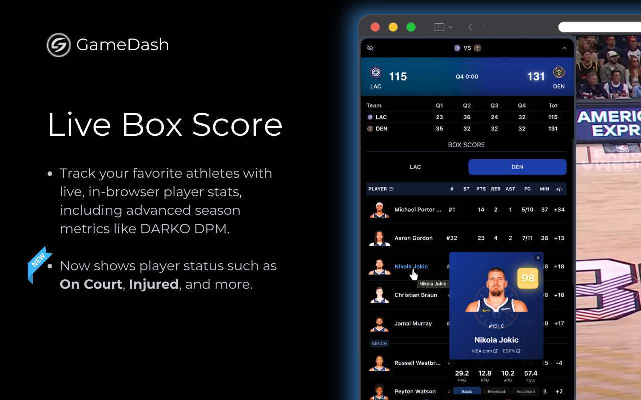 Live NBA Scores & Stats - GameDash - 截图 3