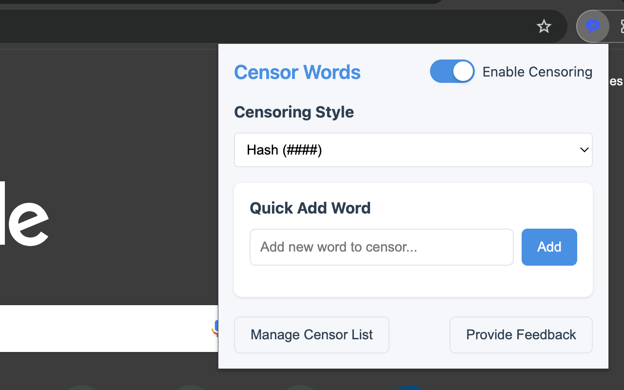 Censor Words - 截图 2