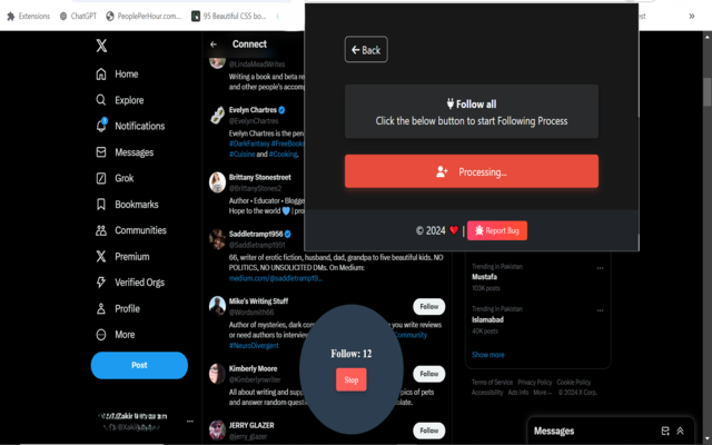 X (Twitter) Unfollow,Follow All 2026 - 截图 4