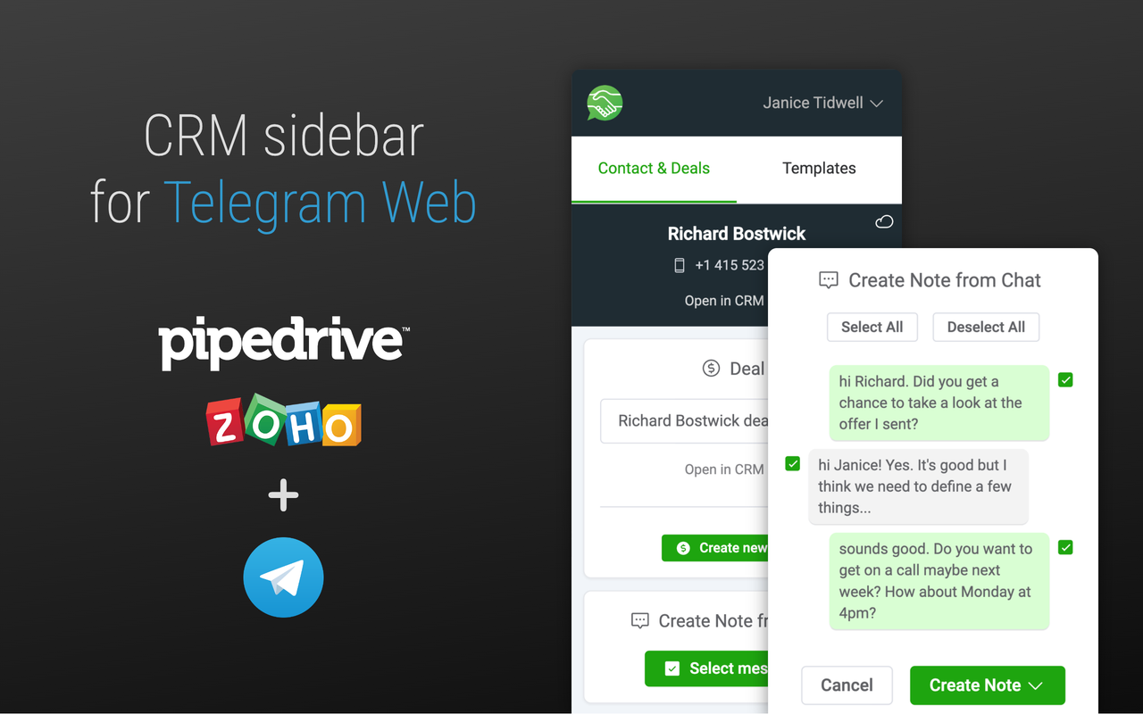 Pipechat for Telegram Web - 截图 3