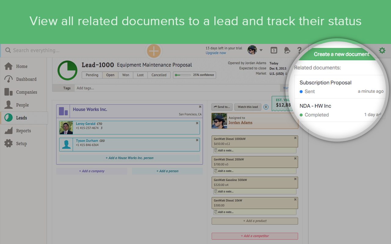 Documents Automation for Nutshell CRM - 截图 3