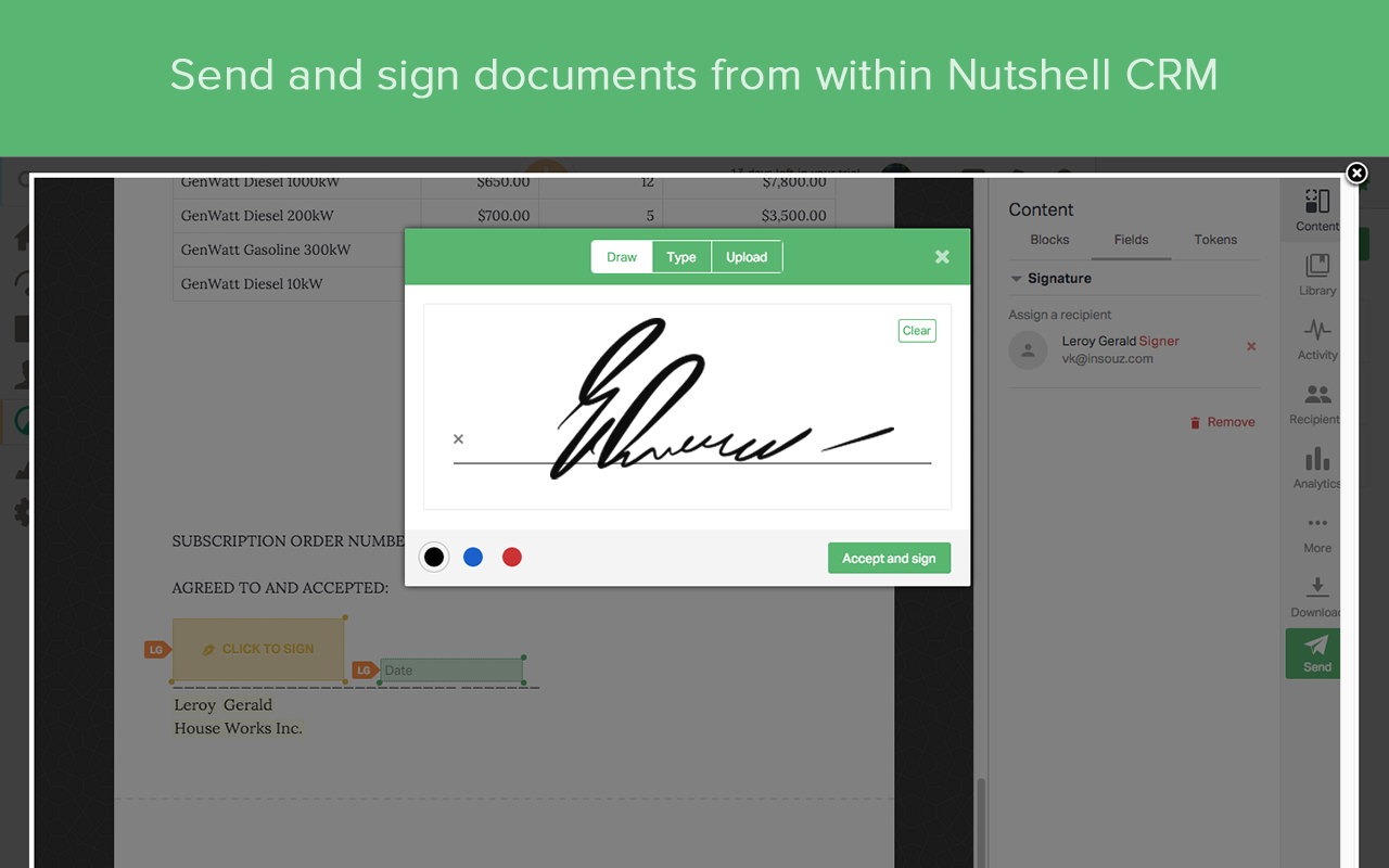 Documents Automation for Nutshell CRM - 截图 4