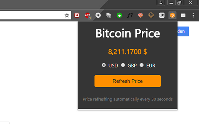 Bitcoin Price Widget - 截图 1
