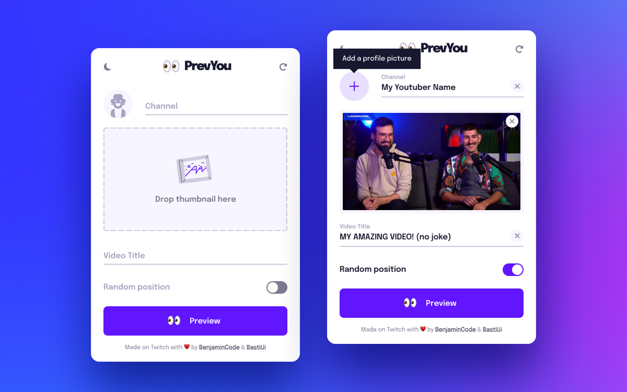 PrevYou — YouTube Thumbnail Previewer - 截图 1