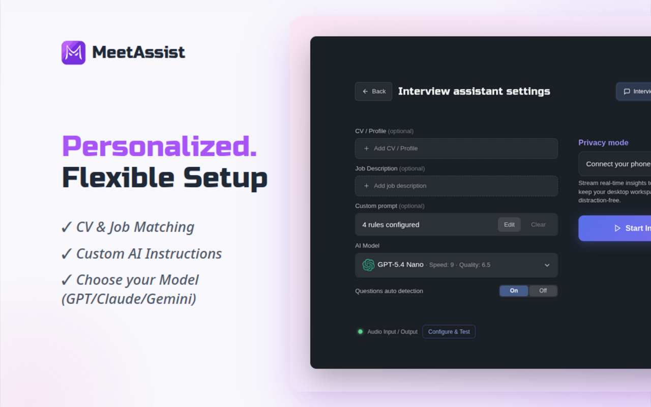 MeetAssist: AI Interview Assistant & Copilot - 截图 3