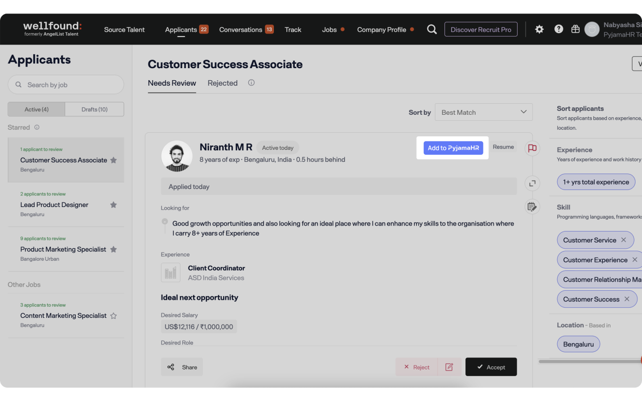 PyjamaHR: Import Candidates with Ease - 截图 3